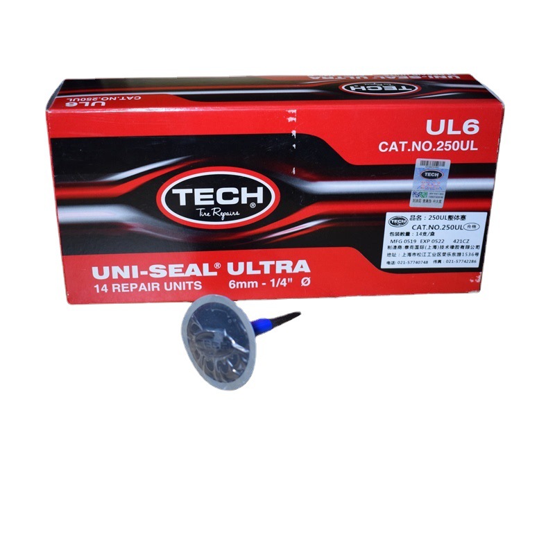 Parches de reparación de neumáticos Tektronix al por mayor, tipo hongo, 236 tapones de presión de 3/4.5/6/8mm para reparación de neumáticos de coche y cámaras de aire.