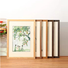 实木质相框摆台儿童画框挂墙装裱A4a3素描四开8K16大海报展示框架