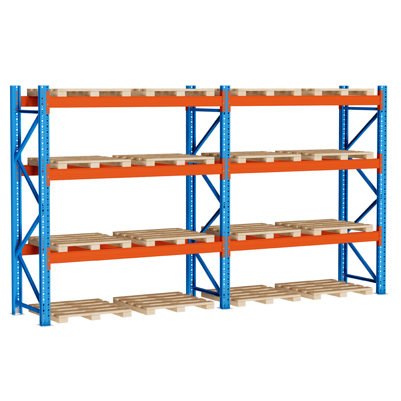 Estanterías de almacenamiento de alta resistencia para almacenes, estanterías industriales de acero de gran tamaño, tipo viga transversal para paletas, de múltiples niveles y de gran altura. image 64