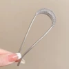 1# Серебристый, стразовый U‑образный