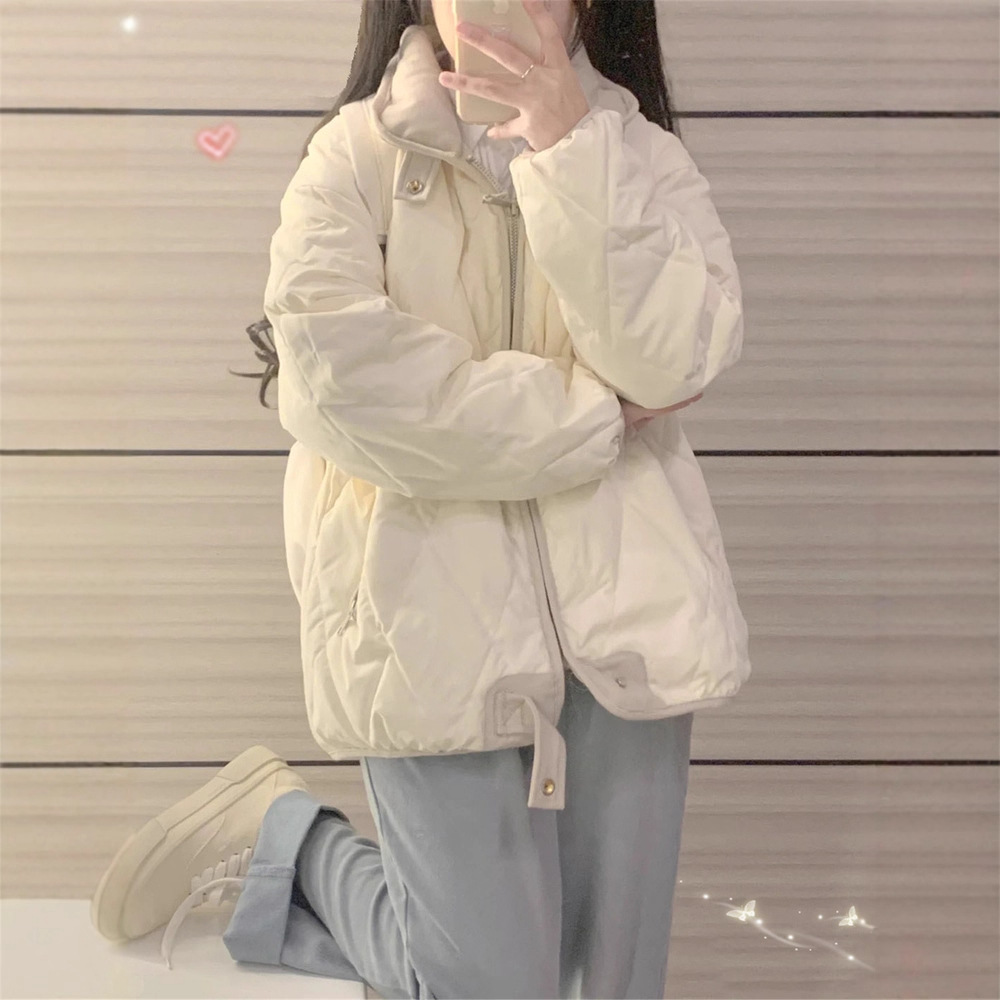 Quilted down Jacket for Women, Winter, Petite, Stylish, Lightweight, Cotton-Padded Jacket, Super Nice, Padded, Cold-Proof, Thick Coat