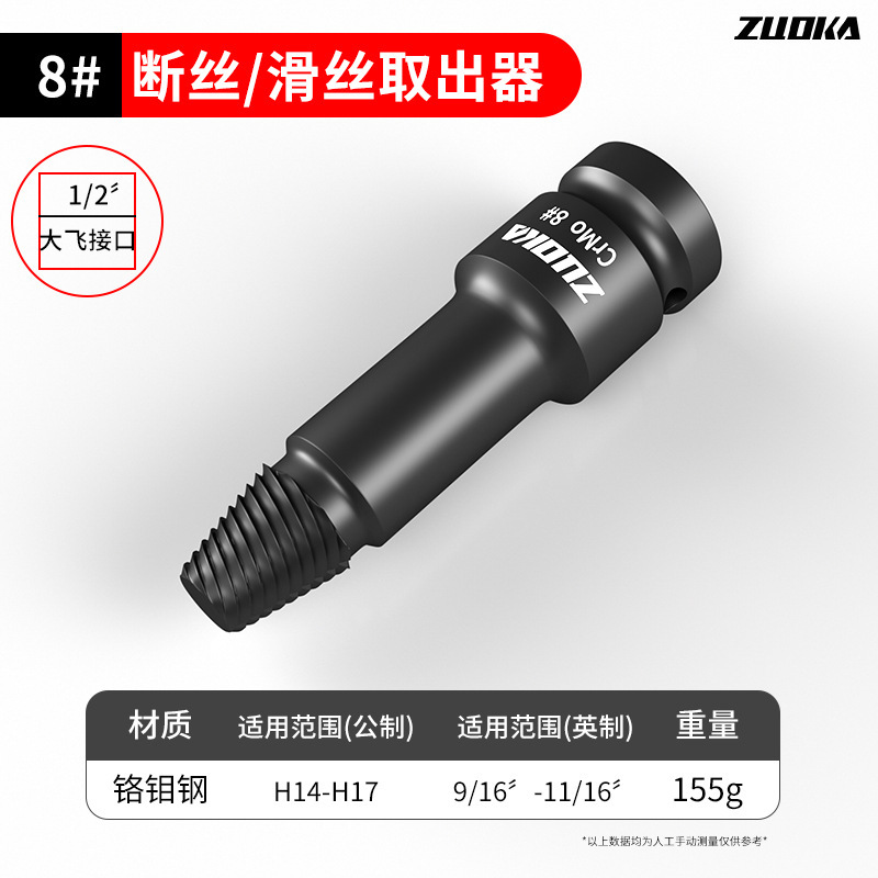 電動レンチ用折れネジ外し器 1/2インチ 大型ネジ外し器 逆ネジ専用 水道管用ネジ外し器|undefined