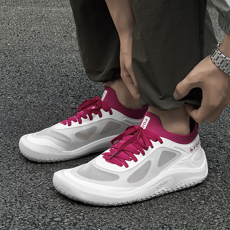 网面透气户外运动慢跑登山徒步休闲百搭潮款男鞋25546紫色-J