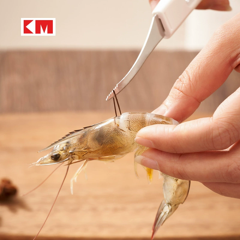 KM 5201 нож для удаления креветок из нержавеющей стали Профессиональный леска для сбора креветок для очистки креветок нож для открывания креветок сзади нож для резки живота рыбы нож для удаления
