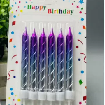 新款金银生日烘焙蛋糕装饰派对蜡烛网红