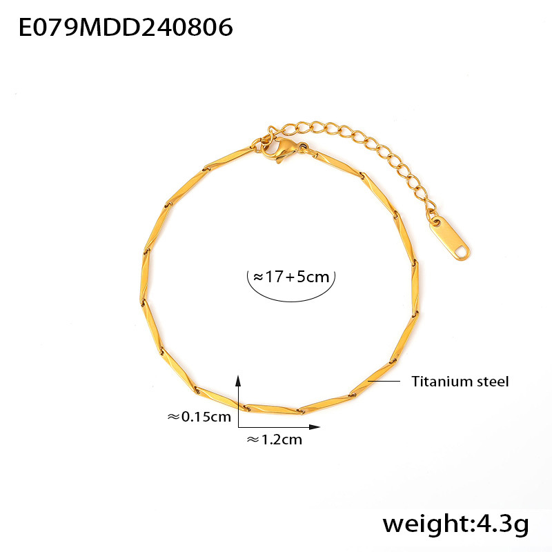 Conjunto de joias com colar e pulseira de elos em losango_voghion.com