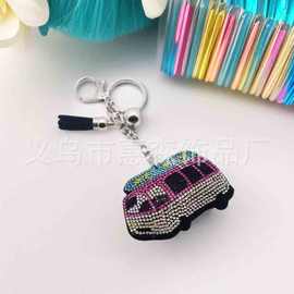 创意可爱公交车bus钥匙扣女士包包钥匙链挂饰配饰小礼品