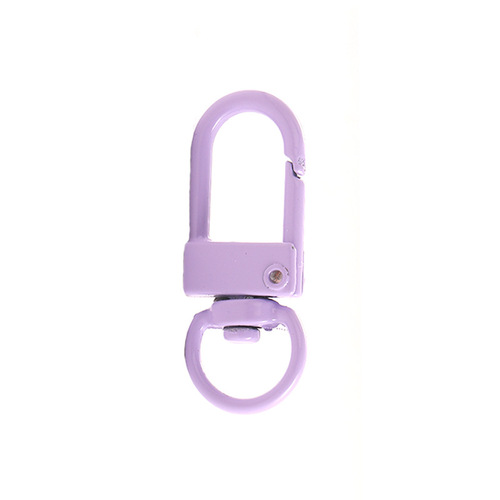 Metal paint color dog buckle zinc alloy keychain shrimp buckle 8-character buckle spray paint 3-point small door buckle pendant