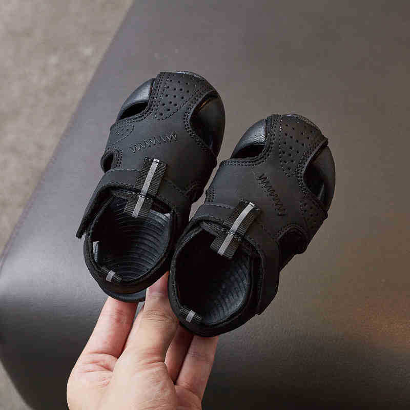 Breathable Kids Sandals With Closed Toe - Lightweight Sporty Walking Shoes For Toddlers & Little Boys, Non-Slip Flexible Sole_voghion.com