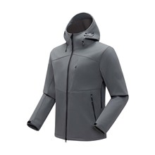 新款外贸男士户外登山露营休闲运动冲锋衣防风加绒软壳衣