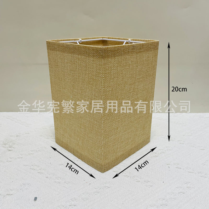 Nuevo estilo chino cuadrado lino lámpara cubierta KD accesorios de lámpara desmontables cama cama cubierta de lámpara cubierta decoración