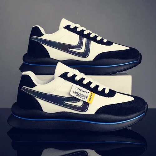  Spring and Autumn Men's Korean Style Fashion Casual Shoes, Cross-border Wholesale, Flying Weave Trendy Men's Sports Shoes