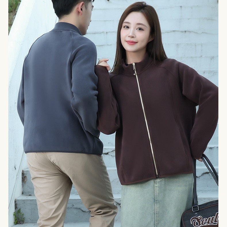 2026 Couple's Fleece Jacket, Thickened and Lined with Oli Velvet, Soft Fleece, Polar Fleece Sweatshirt, Windproof Coat, Top