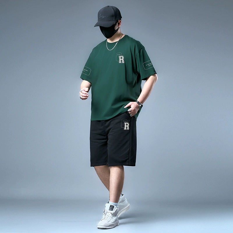 73788-Лиловое? Actually need translate: The input seems product title: "73788-Little Triangle Frame P231-Black-701 Short T Black 705 Set Trends Large-size Men's Casual Set"