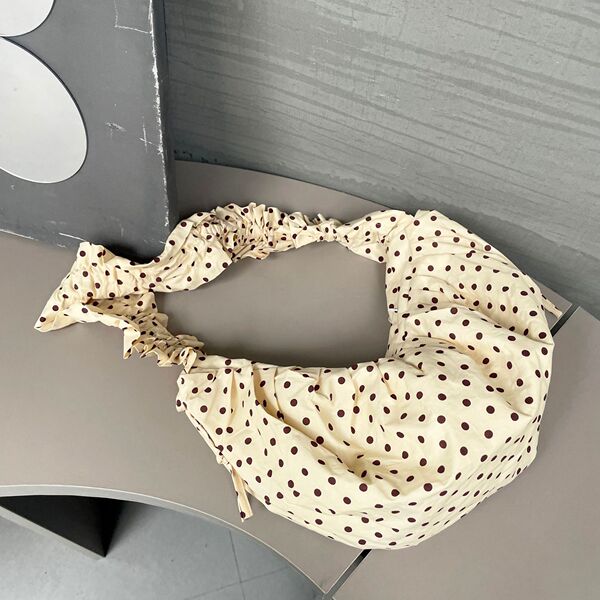 Retro Polka Dot Korean Ins Niche Cute Versatile Wrinkled Dumpling Bag 2024 New One-Shoulder Crossbody Bag