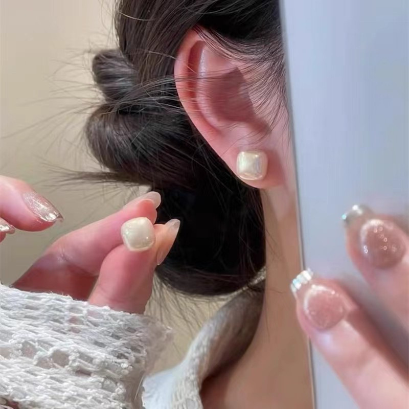 Geometric square small design elegant universal fashionable earrings…