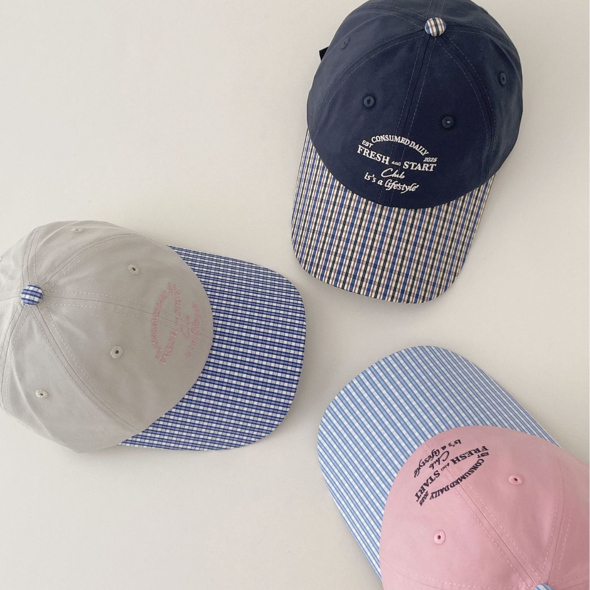 儿童帽子韩系时尚格子字母撞色软顶棒球帽男女宝宝亲子遮阳鸭舌帽