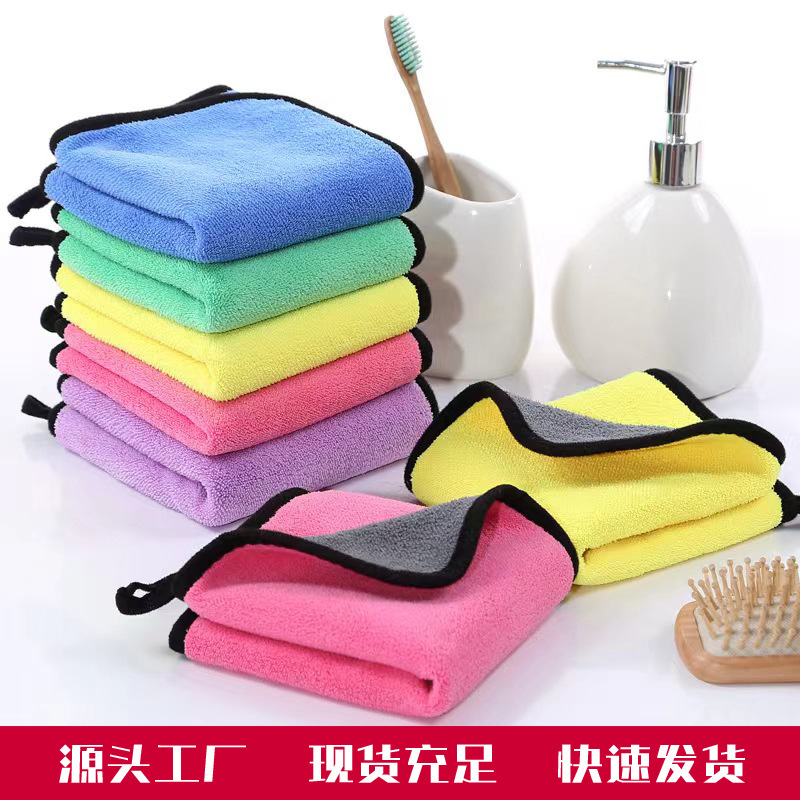 Factory Ready Stock Car Wash Towel, Can Be Hung, Does Not Shed Easily, Thickened Coral Fleece Double-Sided Car Cleaning Cloth Factory Ready Stock Car Wash Towel, Can Be Hung, Does Not Shed Easily, Thickened Coral Fleece Double-Sided Car Cleaning Cloth