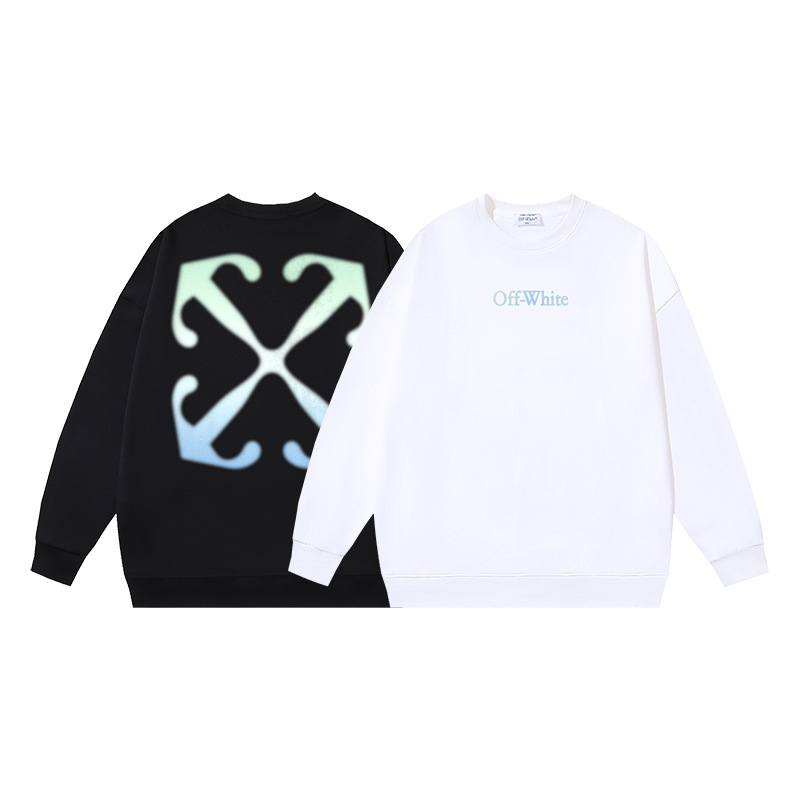 25 Autumn and Winter Off-White Street Fashion American Ow Arrow Print Men's and Women's Loose Knitwear Sweatshirt Collection Cross-Border 25 Autumn and Winter Off-White Street Fashion American Ow Arrow Print Men's and Women's Loose Knitwear Sweatshirt Collection Cross-Border