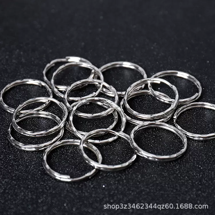 厂家现货供应钥匙环1.5x25mm花式钥匙圈 电镀花圈白镍钥匙圈