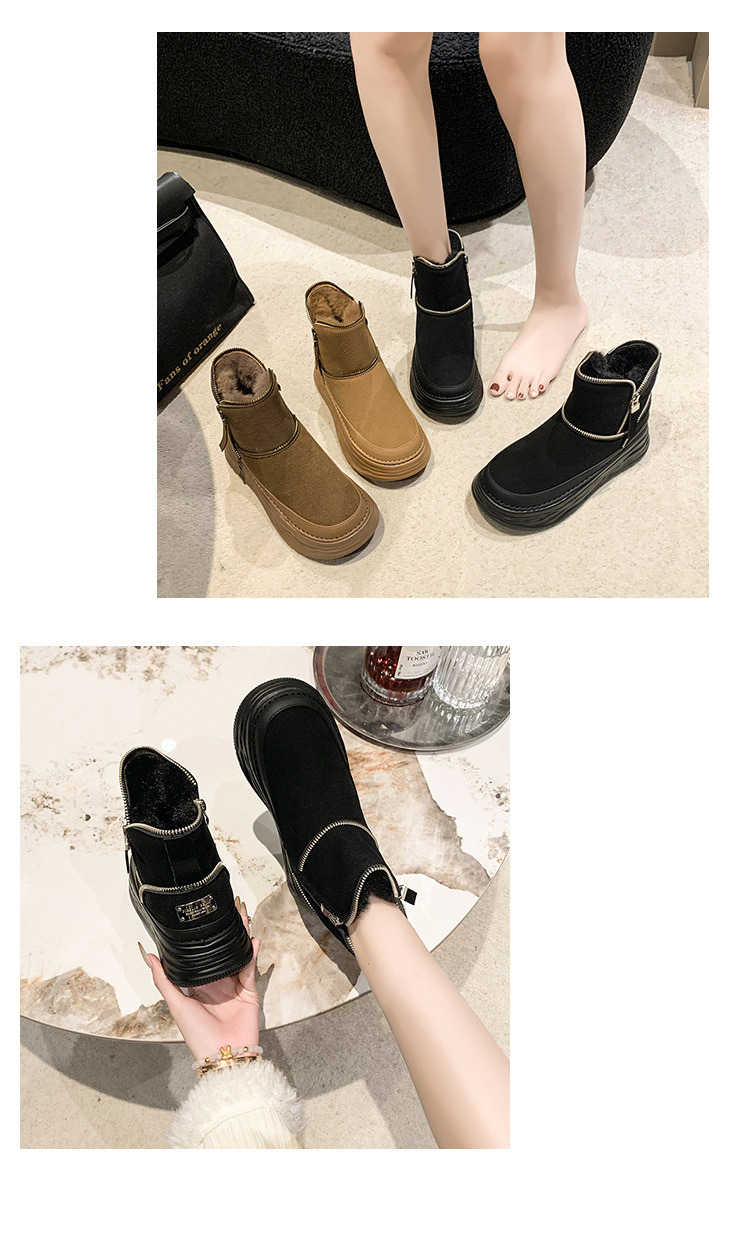 2023 Winter New Thick Bottom Plush and Thick Warmth Northeast Cotton Boots_voghion.com