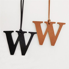 W uppercase letter bag charm