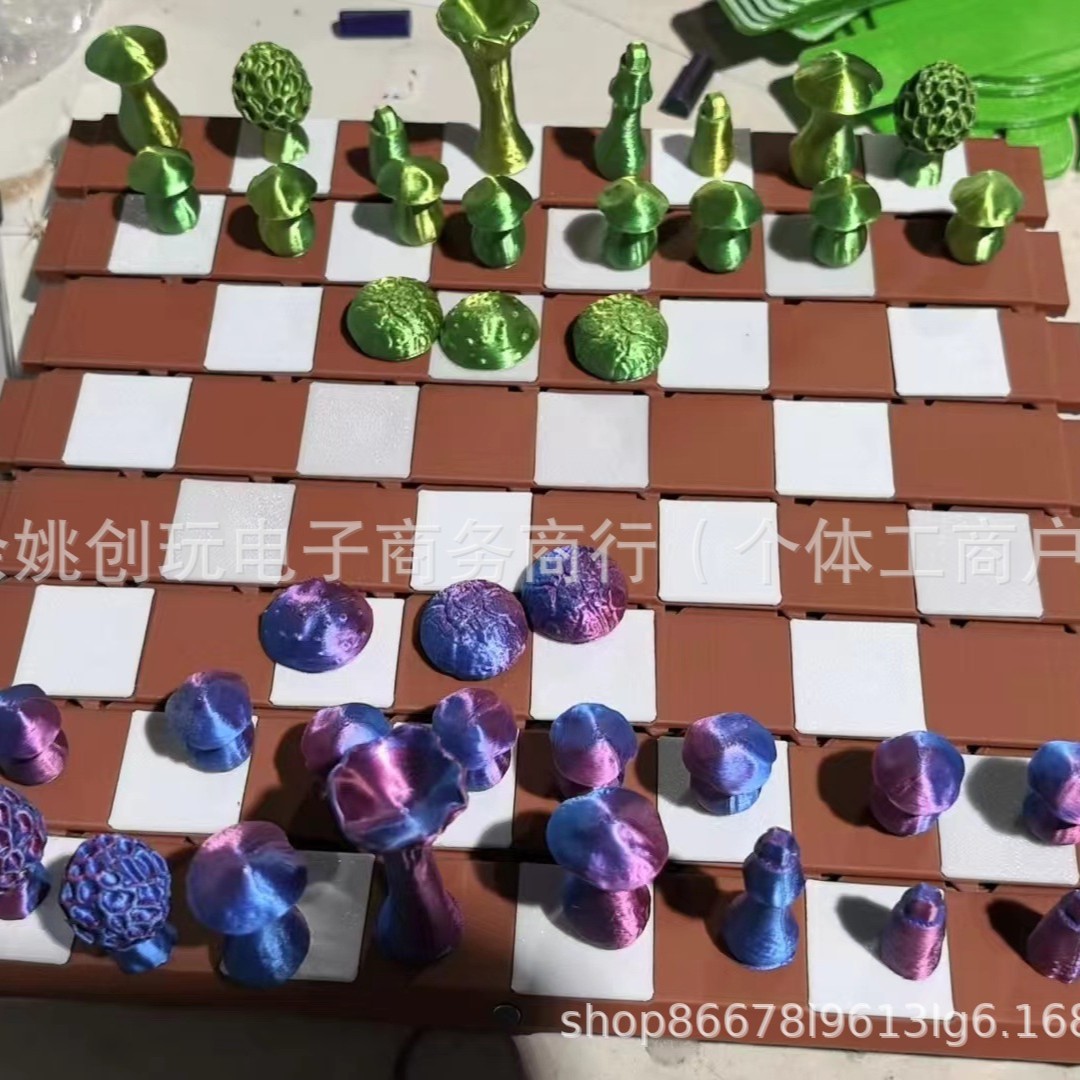 [C형 파란색 보라색 + 노란색 녹색 버섯] 롤 포레스트 체스