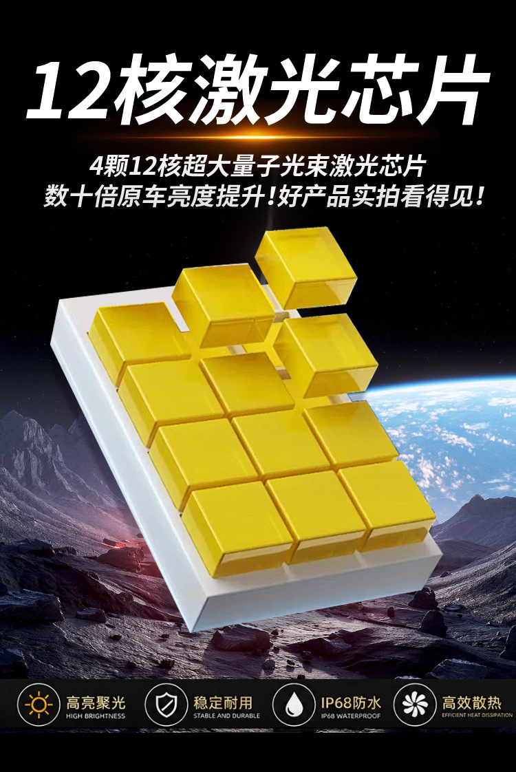 New Square-Shaped High-Power Automotive Work Light with Drl Mode, Modified for Off-Road Vehicles and Truck Headlights