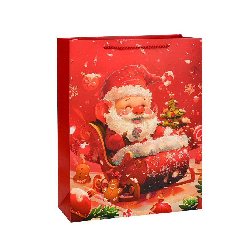 Bolsa de regalo de dibujos animados de Navidad para ancianos Bolsa de regalo de Navidad de exportación transfronteriza de Amazon Bolsa de regalo de Navidad de gran número