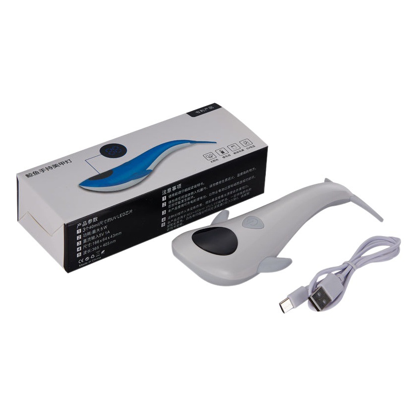 Lámpara de uñas portátil con forma de ballena, recargable por USB, mini lámpara de fototerapia portátil, lámpara de curado de gel para esmalte de uñas, estilo celebridad de internet, lámpara de secado.