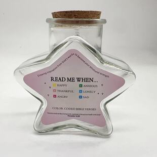 New Product Creative DIY Ocean Bottle Transparent Cork Glass Bottle Drift Bottle Rainbow Bottle Wishing Bottle Star Bottle High-End