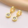 Golden earrings stainless steel, jewelry, European style, does not fade, pink gold, wholesale