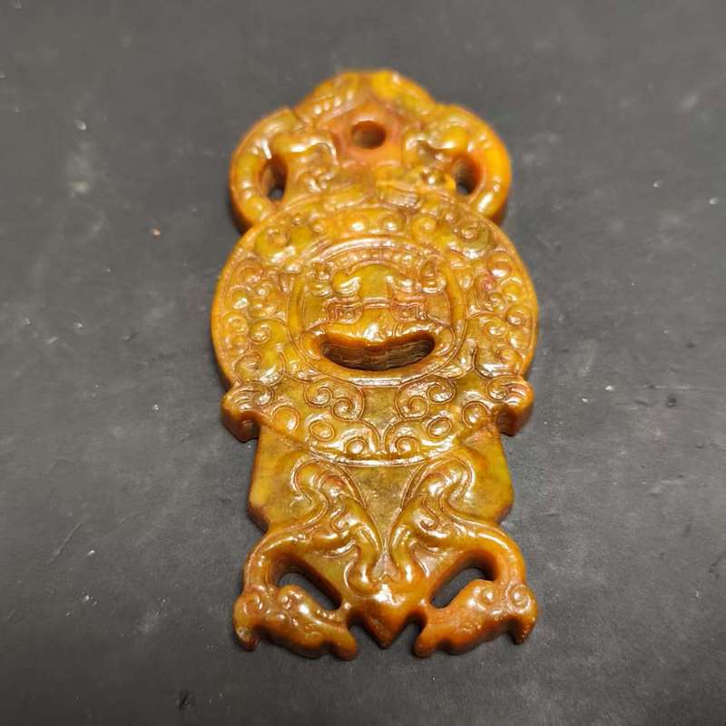 批发仿古做旧岫玉工艺品手把件摆件龙凤玉佩宫廷定型盒批发直播私|undefined