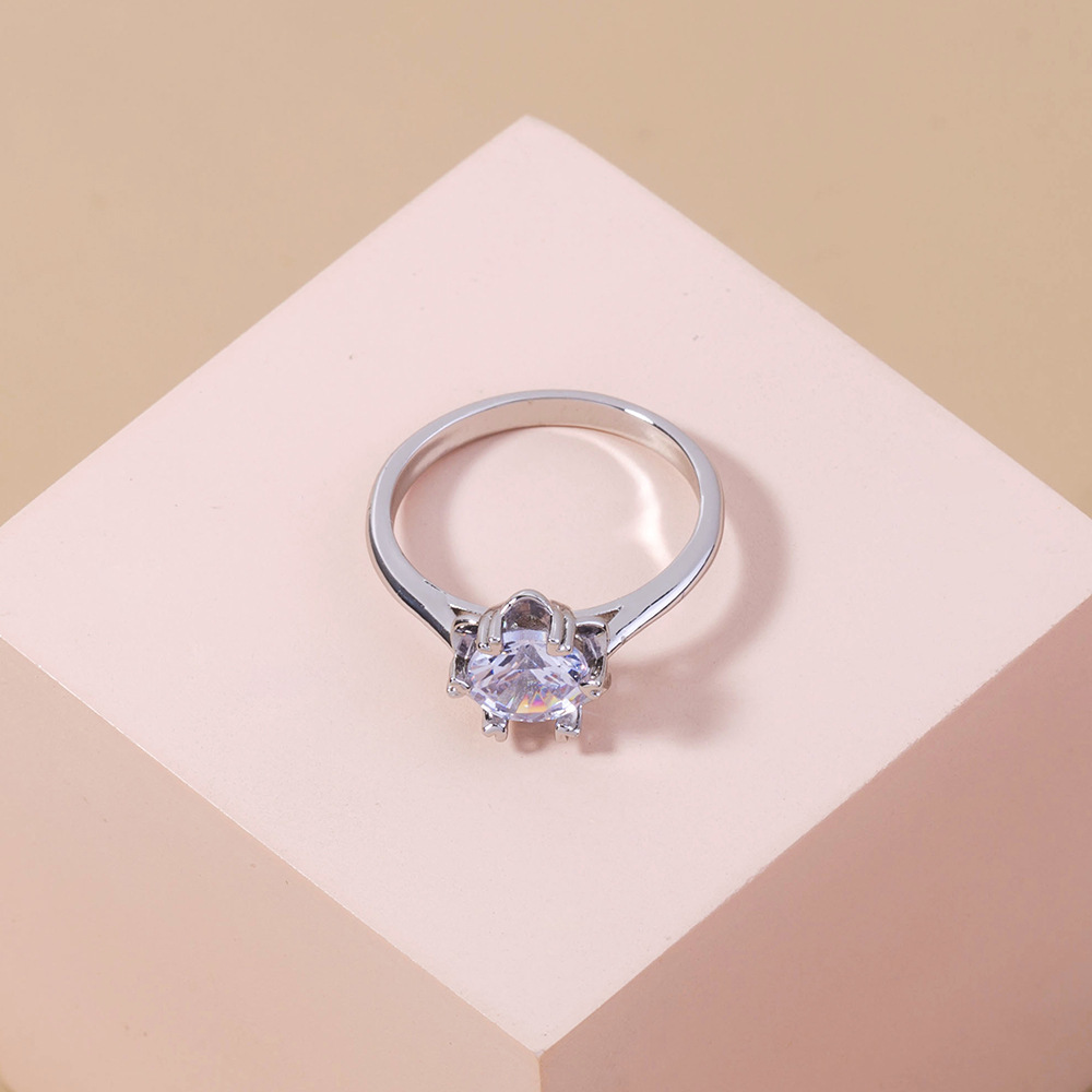 anillo de damas simples accesorios con incrustaciones de anillo de cobre de circn al por mayorpicture5