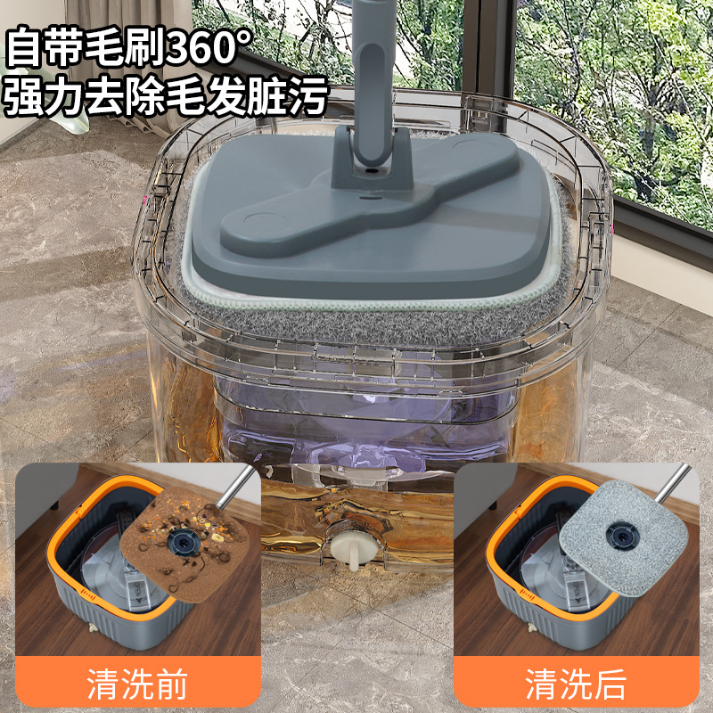 Nuevo modelo de fregona quitamanchas, lavado manos libres, secado rápido, limpieza con una sola pasada, doble uso para húmedo y seco, fregona para limpieza del hogar.