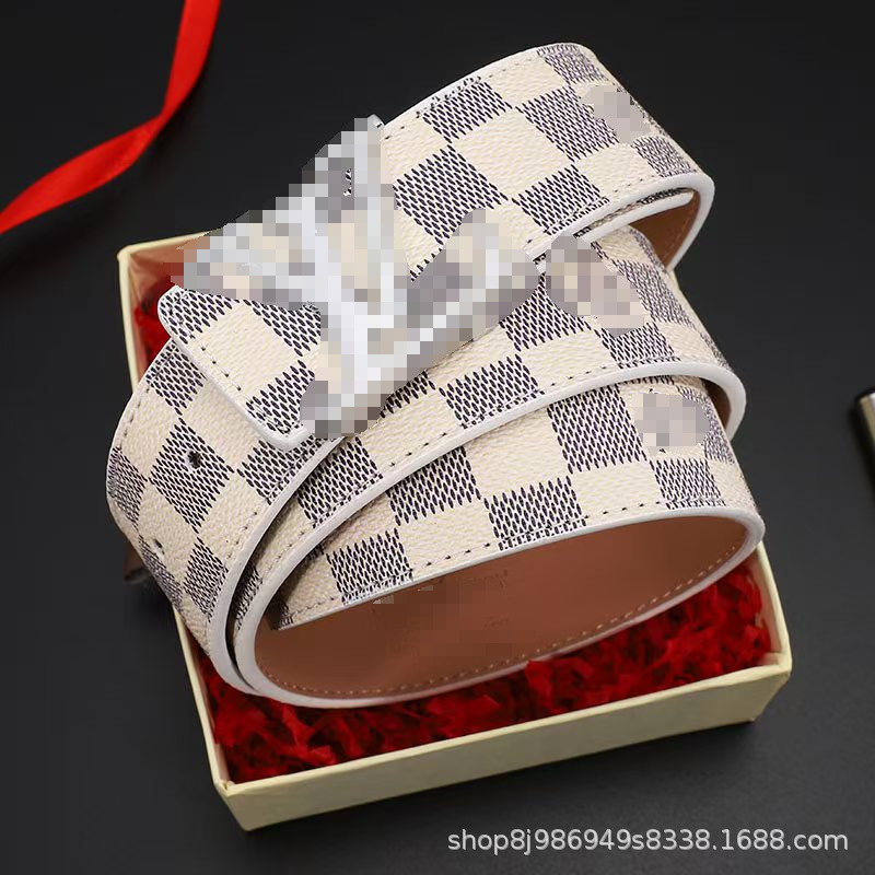 White check silver buckle