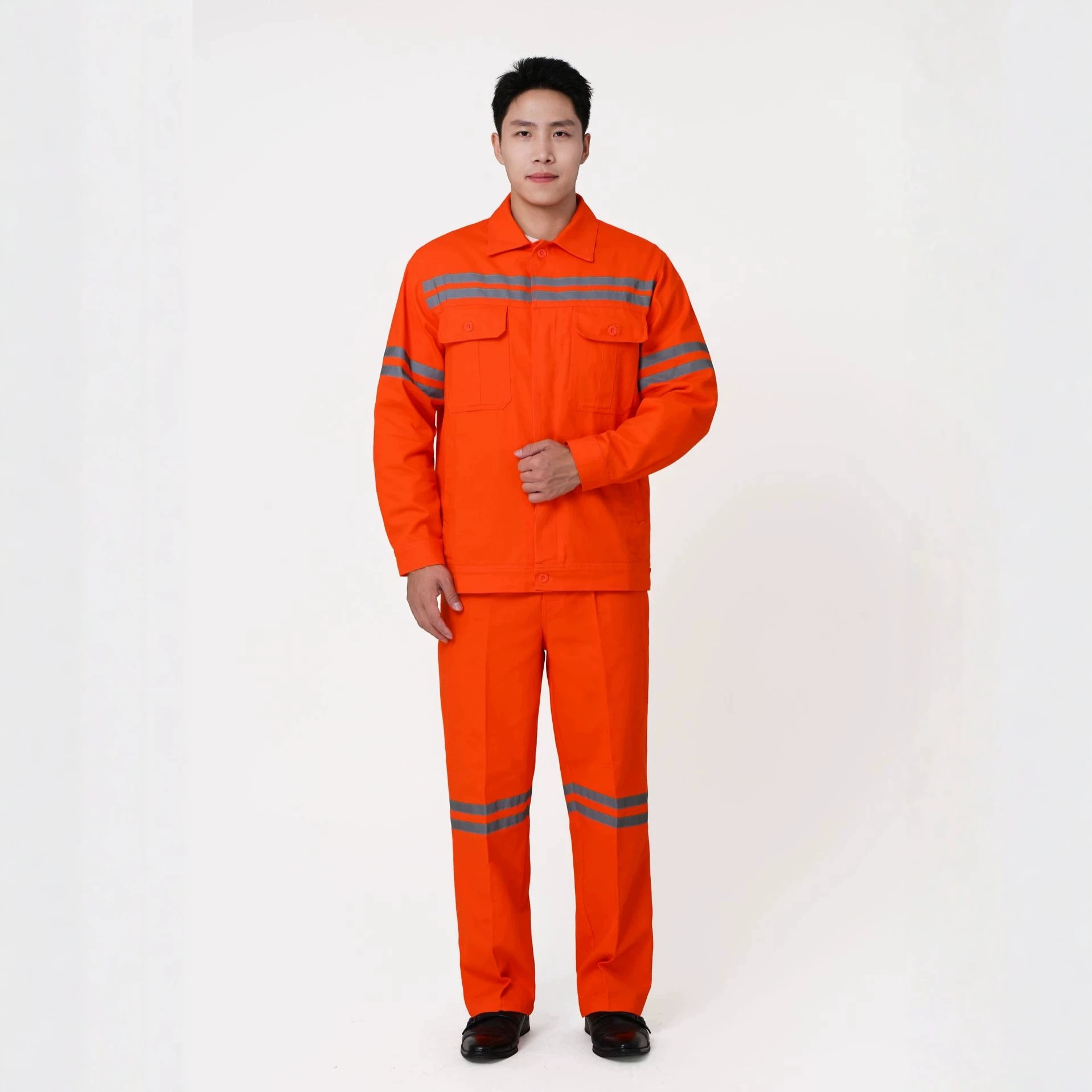 棉矿工工作服耐磨耐脏煤矿井下服防烫反光条橘色劳保服煤炭井下服