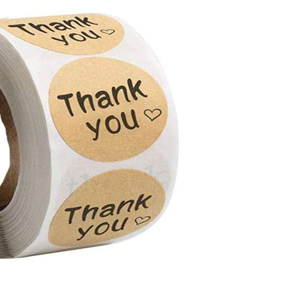 卸売り500貼り/巻きクラフト紙ステッカー感謝シール焙煎プレゼントthank youシールラベル|undefined