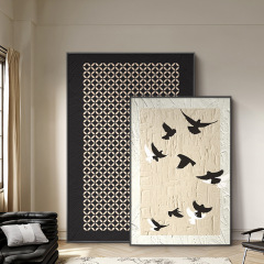 Niche Retro Living Room Decor Painting Swallows Abstract Sofa Background Wall Hanging Art American Texture Desktop Shelf Display Painting