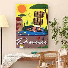 City Natural Scenery Travel Reception Hall Poster Restaurant Frameless Canvas Print Nordic Art Spray High Definition Core