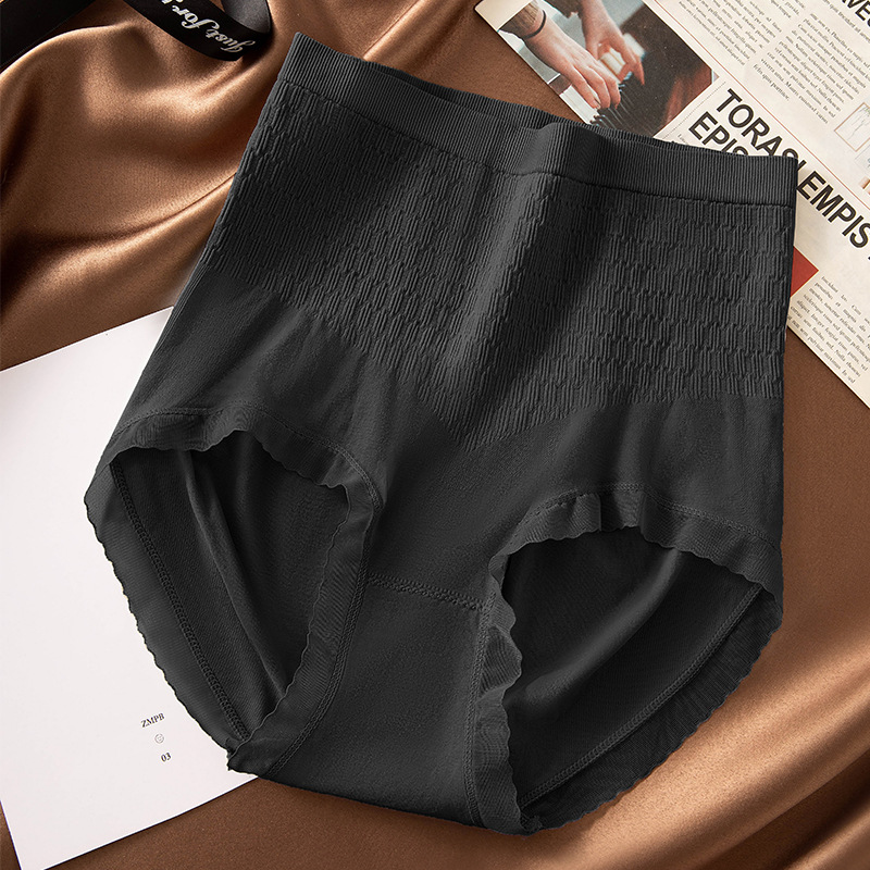 Ropa interior de contracción del vientre de cintura alta contracción del vientre de las mujeres fuerte levantamiento de la cadera Algodón puro entrepierna antibacteriana sin costuras talla grande pantalones de ropa interior de mujer
