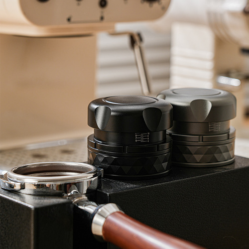 Stainless steel coffee press powder distributor balanced elasticity constant espresso coffee filling press with scale 58mm