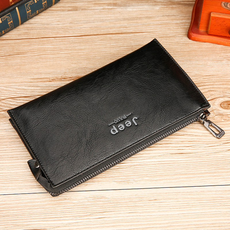 Men's Wallet Daily Mobile Phone Cigarette Storage Business Clutch Men's Mid-Length Clutch Multi-Card Slot Coin Purse