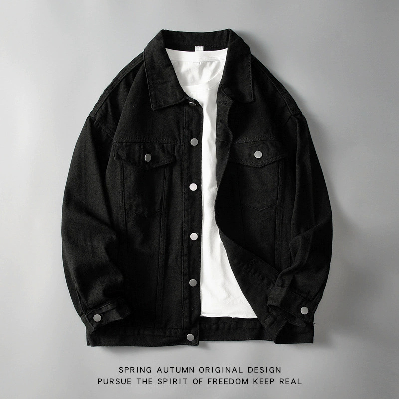 Factory Direct Sales American Retro Denim Jackets for Men and Women in Spring and Autumn Trendy Loose Casual High Street Work Jackets