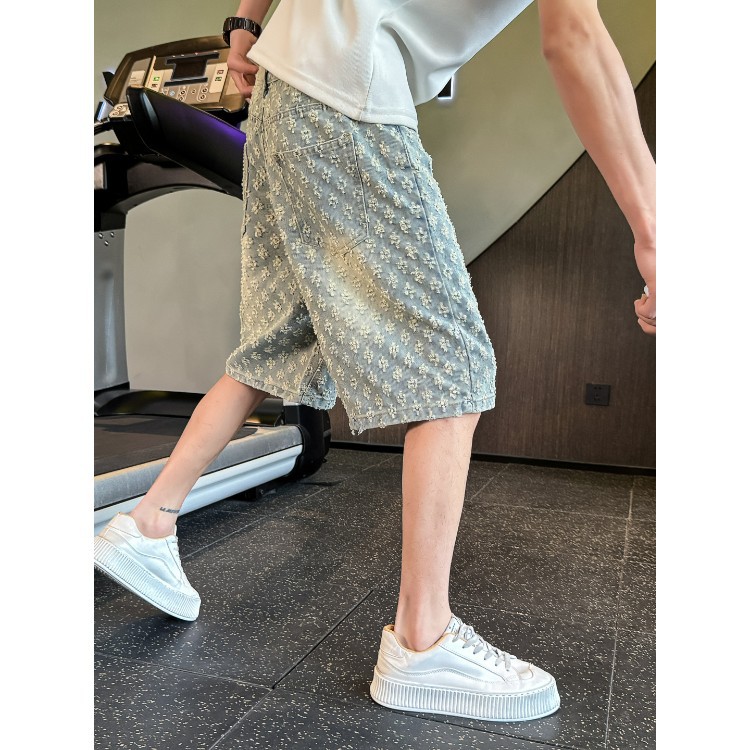 Men's Casual Loose Denim Shorts, New Summer Trendy Loose Stylish Mid-Length Shorts