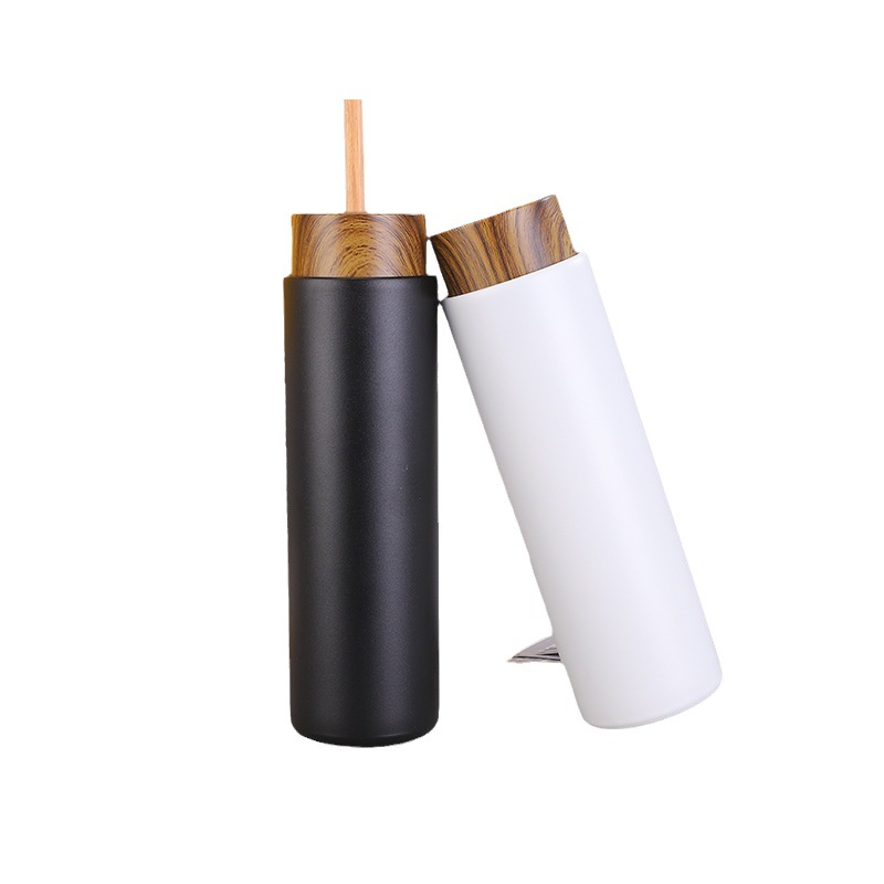 Red explosiva madera taza de aislamiento 304 acero inoxidable regalo de negocios taza de agua creativa taza portátil