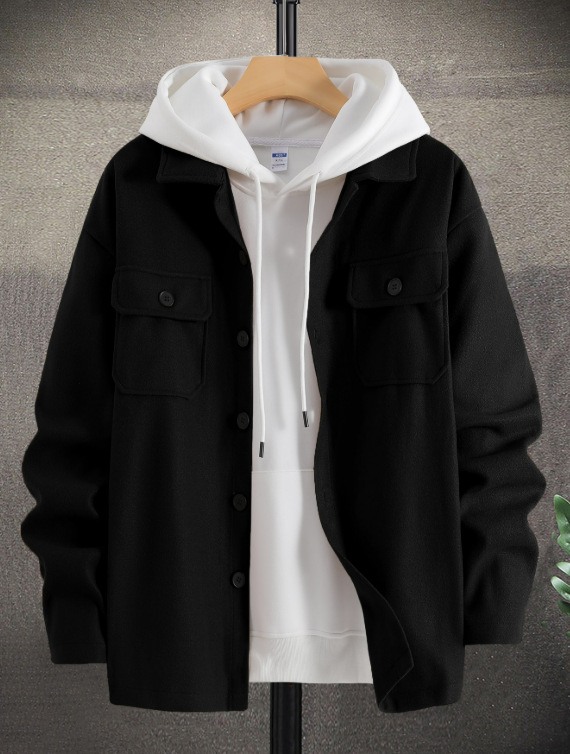 Men's Casual Woolen Jacket Classic Winter Coat For Autumn_voghion.com