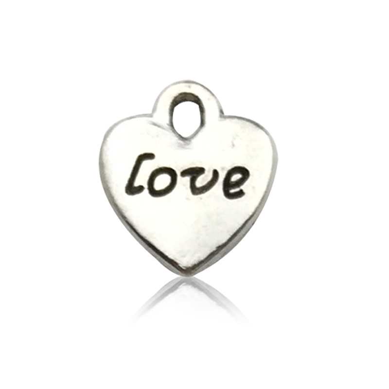 Bricolaje aleación accesorios de la joyería collar 1 melocotón corazón pendientes colgante hueco amor pulsera colgante hecho a mano Accesorios