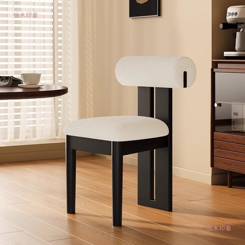 Medieval Solid Wood Dining Chair Home Backrest Chair Restaurant Dining Table Chair French Retro Style Designer Makeup Hippo Chair