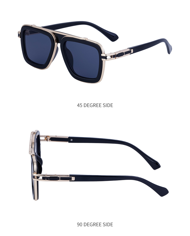 60g Weight Full Frame Glasses Structure Sunglasses Classification PC, UV400 Protection Lens Material Square Glasses Style Travel, Fishing Occasion Solid Color Pattern All Seasons Season Women's Gender Casual, Elegant, Lady Style Grey Color Casual Elegant Lady Solid Color PC UV400 Protection Square Full Frame Men's Sunglasses 2
